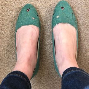 Urban Outfitters Kimchi Blue Teal Flats Sz 7